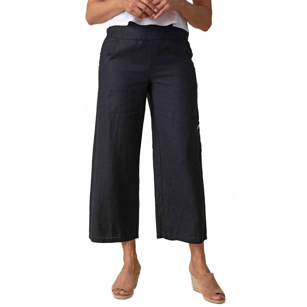 NEW HABITAT cafe flood pant in black